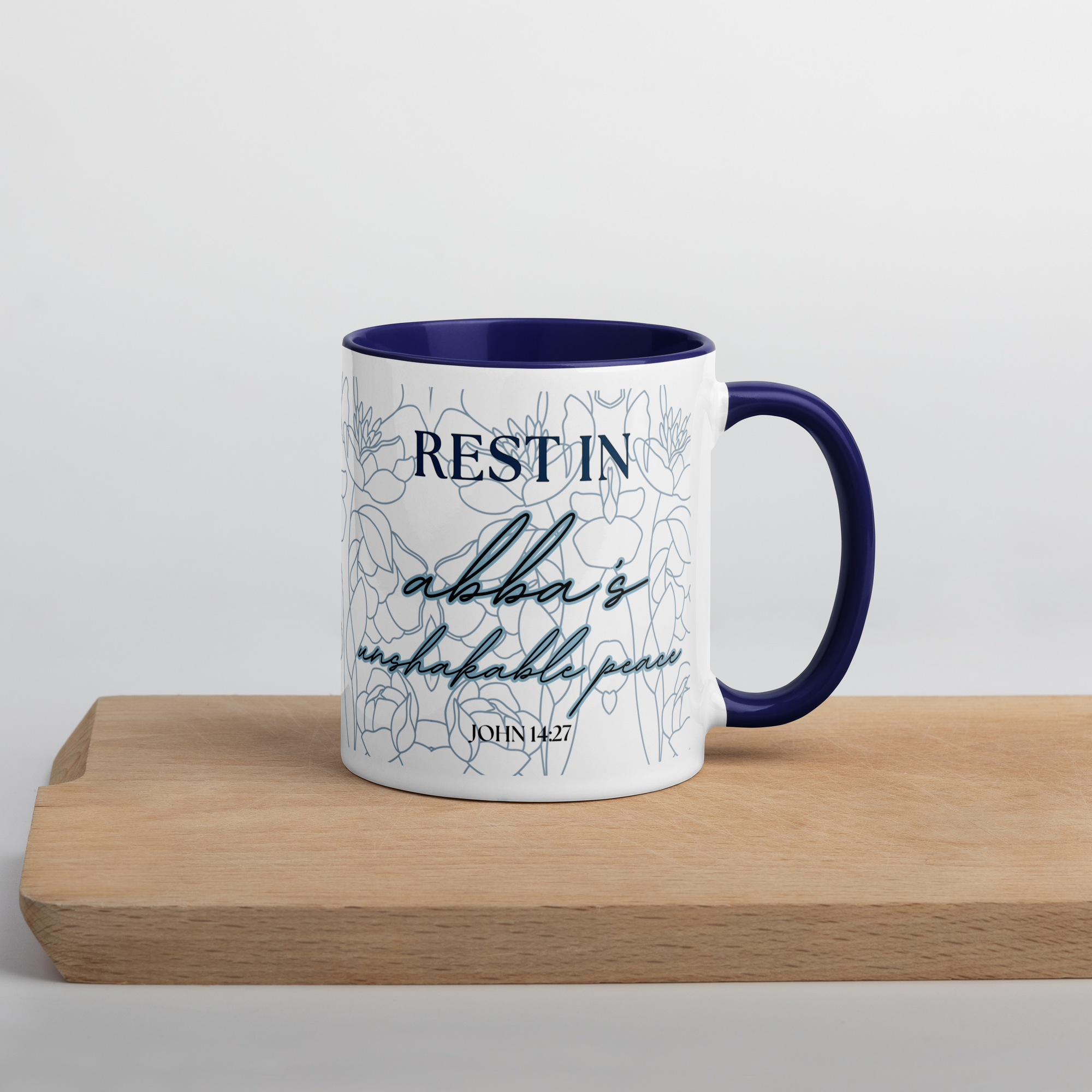 Unshakable Peace Mug - Blue Floral